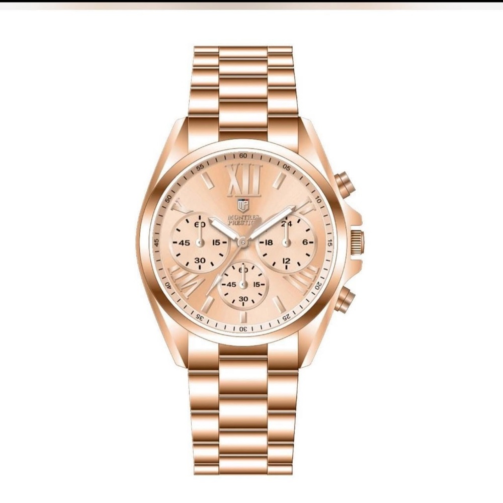 Luxurious Rose Gold Women's Chronograph Watch